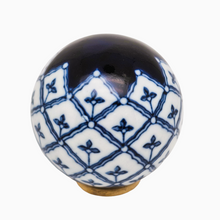Load image into Gallery viewer, Blue and white Chinese porcelain carpet ball, 20th century