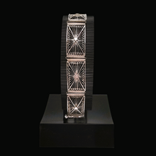 Afbeelding in Gallery-weergave laden, Antiek zilveren en filigrane armband met Art Deco-inspiratie