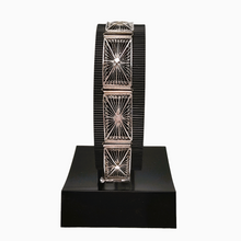 Afbeelding in Gallery-weergave laden, Antiek zilveren en filigrane armband met Art Deco-inspiratie