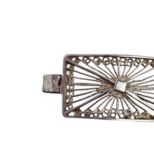 Afbeelding in Gallery-weergave laden, Antiek zilveren en filigrane armband met Art Deco-inspiratie