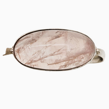 Afbeelding in Gallery-weergave laden, Turku Finland 1965. Modernistische armband in sterling zilver en rozenkwarts zilver 813H