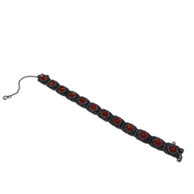 Afbeelding in Gallery-weergave laden, Vintage Scandinavische armband in 925 zilver en Baltisch oranje barnsteen