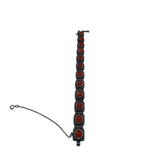 Afbeelding in Gallery-weergave laden, Vintage Scandinavische armband in 925 zilver en Baltisch oranje barnsteen