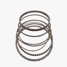 Afbeelding in Gallery-weergave laden, Bracelet semainier vintage en métal argenté, années 1970