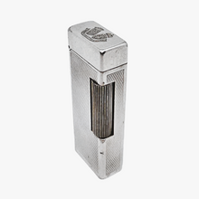 Load image into Gallery viewer, Dunhill London Suisse, Banque de Paris et des Pays-Bas, Briquet à gaz vintage en métal argenté, années 1950