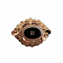 Afbeelding in Gallery-weergave laden, Broche Biedermeier en vermeil et onyx noir, XIXè