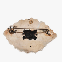 Afbeelding in Gallery-weergave laden, Broche Biedermeier en vermeil et onyx noir, XIXè