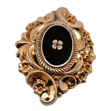 Afbeelding in Gallery-weergave laden, Broche Biedermeier en vermeil et onyx noir, XIXè