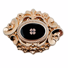 Afbeelding in Gallery-weergave laden, Broche Biedermeier en vermeil et onyx noir, XIXè