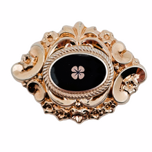 Afbeelding in Gallery-weergave laden, Broche Biedermeier en vermeil et onyx noir, XIXè