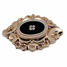 Afbeelding in Gallery-weergave laden, Broche Biedermeier en vermeil et onyx noir, XIXè