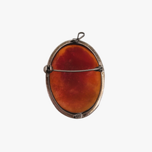 Load image into Gallery viewer, Shell cameo pendant brooch representing a young woman in an 800 silver setting, early 20th century