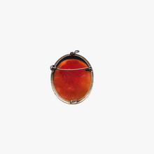 Load image into Gallery viewer, Shell cameo pendant brooch representing a young woman in an 800 silver setting, early 20th century