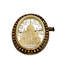 Load image into Gallery viewer, Broche ancienne en celluloïd – Sacré-Cœur de Montmartre – Souvenir de Paris, années 1920-1950 Le Charme des Violettes - Brocante en ligne