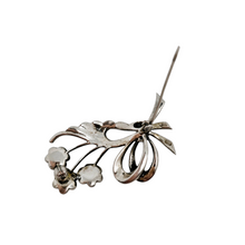Afbeelding in Gallery-weergave laden, ELLDEE, Broche bouquet Art déco en argent 835 sertie de marcassites, années 1940