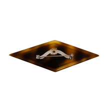 Load image into Gallery viewer, Léa Stein (attribuée à), Broche en losange géométrique signée Western Germany, années 1968-1972