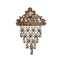 Charger l'image dans la galerie, Broche traditionnelle norvégienne Sølje en argent doré, fin XIXe - début XXe siècle Le Charme des Violettes - Brocante en ligne