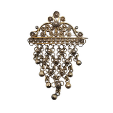 Charger l'image dans la galerie, Broche traditionnelle norvégienne Sølje en argent doré, fin XIXe - début XXe siècle Le Charme des Violettes - Brocante en ligne