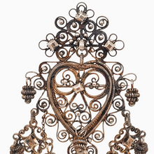 Load image into Gallery viewer, Sølje, grande broche de mariage norvégienne en argent vermeil filigrané d'époque victorienne, années 1850–1900