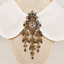 Load image into Gallery viewer, Sølje, grande broche de mariage norvégienne en argent vermeil filigrané d'époque victorienne, années 1850–1900