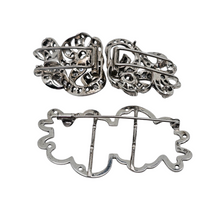 Load image into Gallery viewer, Broche transformable en argent 950 et strass – époque Art déco, années 1920-1930 Le Charme des Violettes - Brocante en ligne
