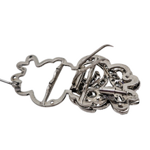 Charger l'image dans la galerie, Broche transformable en argent 950 et strass – époque Art déco, années 1920-1930 Le Charme des Violettes - Brocante en ligne