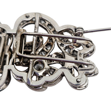 Load image into Gallery viewer, Broche transformable en argent 950 et strass – époque Art déco, années 1920-1930 Le Charme des Violettes - Brocante en ligne