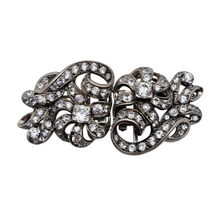 Load image into Gallery viewer, Broche transformable en argent 950 et strass – époque Art déco, années 1920-1930 Le Charme des Violettes - Brocante en ligne