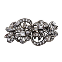 Load image into Gallery viewer, Broche transformable en argent 950 et strass – époque Art déco, années 1920-1930 Le Charme des Violettes - Brocante en ligne