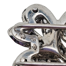 Load image into Gallery viewer, Broche transformable en argent 950 et strass – époque Art déco, années 1920-1930 Le Charme des Violettes - Brocante en ligne