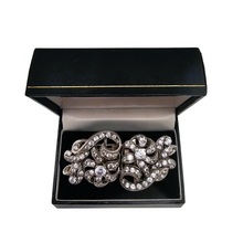 Load image into Gallery viewer, Broche transformable en argent 950 et strass – époque Art déco, années 1920-1930 Le Charme des Violettes - Brocante en ligne