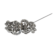Load image into Gallery viewer, Broche transformable en argent 950 et strass – époque Art déco, années 1920-1930 Le Charme des Violettes - Brocante en ligne