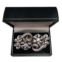 Load image into Gallery viewer, Broche Art déco transformable en argent 950 et strass, années 1920-1930 Le Charme des Violettes - Brocante en ligne