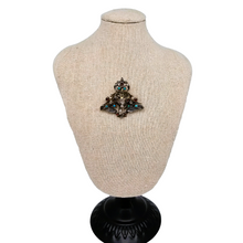 Load image into Gallery viewer, Old Asian brooch with the effigy of the Monkey King, in silver set with tourmalines and turquoise, 19th century