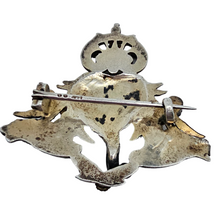 Load image into Gallery viewer, Old Asian brooch with the effigy of the Monkey King, in silver set with tourmalines and turquoise, 19th century