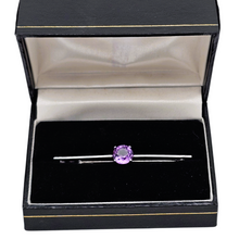 Charger l'image dans la galerie, Broche barrette Art déco en argent et améthyste, années 1915-1925 Le Charme des Violettes - Brocante en ligne