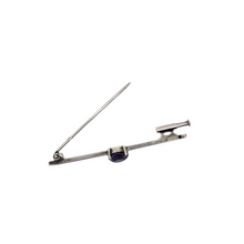 Charger l'image dans la galerie, Broche barrette Art déco en argent et améthyste, années 1915-1925 Le Charme des Violettes - Brocante en ligne