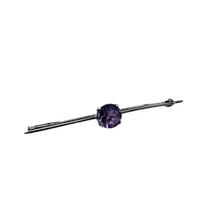 Charger l'image dans la galerie, Broche barrette Art déco en argent et améthyste, années 1915-1925 Le Charme des Violettes - Brocante en ligne