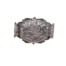 Afbeelding in Gallery-weergave laden, Oude Berberbroche van zilver, gebeiteld met kalligrafie en filigraan