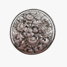 Afbeelding in Gallery-weergave laden, Oud Hollandse broche in zilver met bloemenmotief