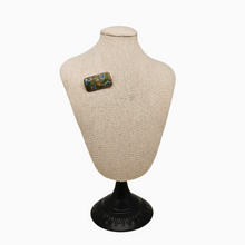 Charger l'image dans la galerie, Broche rectangulaire en émail cloisonné – Art déco, vers 1920–1935 Le Charme des Violettes - Brocante en ligne