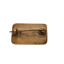 Afbeelding in Gallery-weergave laden, Broche en émail cloisonné bleu et métal doré, années 1920