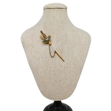 Afbeelding in Gallery-weergave laden, Épingle en forme d'"Epée de fleurs" en micromosaïque italienne, fin XIXᵉ siècle