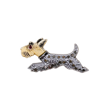 Afbeelding in Gallery-weergave laden, Broche vintage en forme de Fox terrier, années 1960