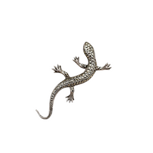 Afbeelding in Gallery-weergave laden, Broche Art déco en forme de lézard en argent 835 sertie de marcassites, années 1930