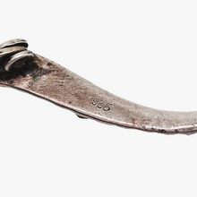 Afbeelding in Gallery-weergave laden, Oude hagedisbroche van 935 zilver, bezet met markasieten