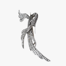 Load image into Gallery viewer, Broche Art déco signée en forme d'oiseau de paradis en argent 835 et marcassites, années 1940