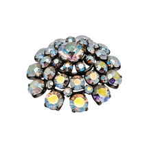 Afbeelding in Gallery-weergave laden, Broche vintage sertie de pierres du Rhin aurores boréales, années 1950