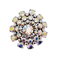 Afbeelding in Gallery-weergave laden, Broche vintage sertie de pierres du Rhin aurores boréales, années 1950