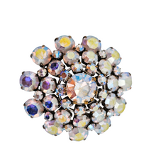 Afbeelding in Gallery-weergave laden, Broche vintage sertie de pierres du Rhin aurores boréales, années 1950